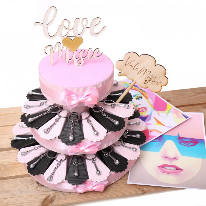 Torta Bomboniere Musicali Ciondoli Microfono Moderno Compleanno Torta Bomboniere Musicali Ciondoli Microfono Moderno Compleanno