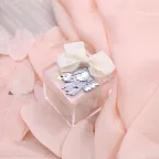 Portachiave Angioletto Silver Con Cuore in Rilievo Su Plexiglass