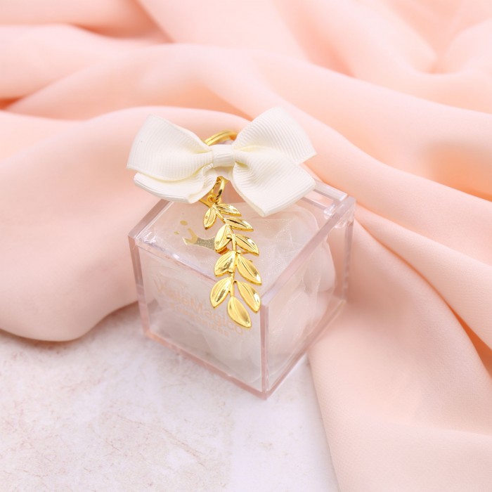 Portachiave Rametto D'Ulivo Gold Plexiglass