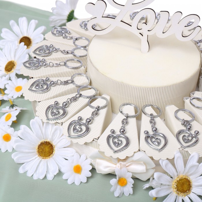 Bomboniera Matrimonio Portachiavi Coppia Sposi