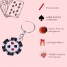Portachiave Fiches Poker Bomboniera su plexiglass Compleanno