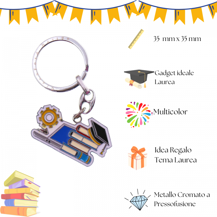 Gadget Portachiavi Ingegneria Meccanica Bomboniera Fai da Te