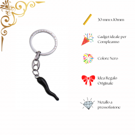 Torta Bomboniera Portachiavi Ciondolo Cornetto Napoletano Nero