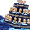 Bomboniere Battesimo Orsetti Marinai Su Torta Portaconfetti
