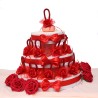 Torta Saponi Profumatissimi Laurea Con Fiori Rossi