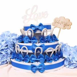 Torta Saponi Profumatissimi Con Fiocco Blu Mare