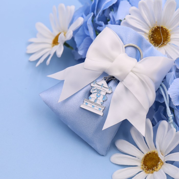 Bomboniera Battesimmo Confezionata Portachiavi Bimbo Baby Carillon - Viale Magico