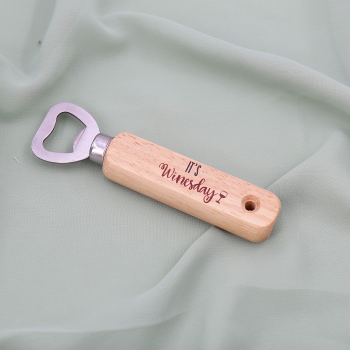 Apribottiglie con frase personalizzata per Bar e logo