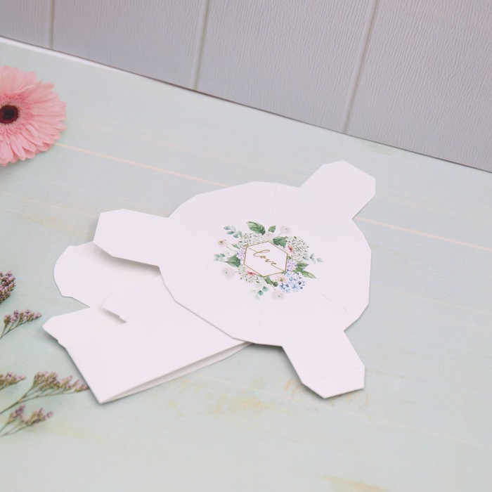 Portaconfetti Fai da te Astuccio bomboniera in kit scatoline con scritta Love