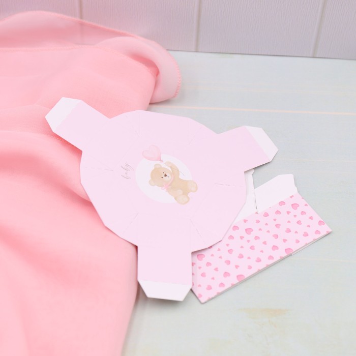 Astucci Nascita kit 10 scatoline Portaconfetti Orsetto Bimba Fai da te