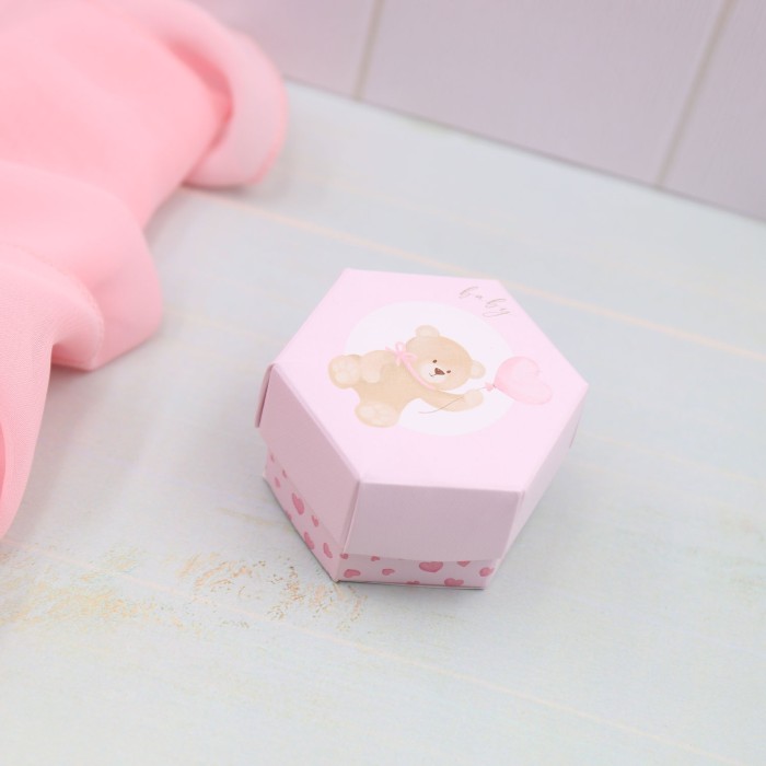 Astucci Nascita kit 10 scatoline Portaconfetti Orsetto Bimba Fai da te