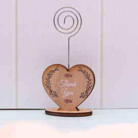 Segnaposto Cuore In Legno Memoclip Thank You