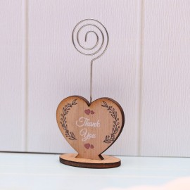 Segnaposto Cuore In Legno Memoclip Thank You