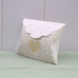 Scatolina Fai da te Busta Cuore Bloom Tortora con fantasia