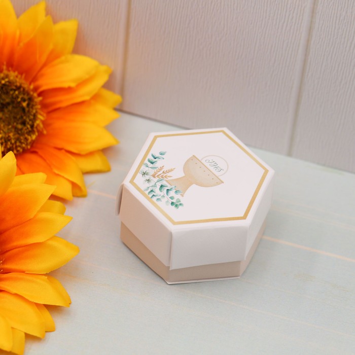 Kit 10 Scatoline Portaconfetti Calice Prima Comunione Elegance