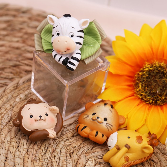 Plexiglass Baby Savana Dream Bomboniera Animaletti Magnete Nascita