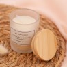 Candela shabby con tappo in legno personalizzabile segnaposto matrimonio
