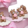 Bomboniere Torte Orsetti Cuore Bimba Portachiave MilleCuori