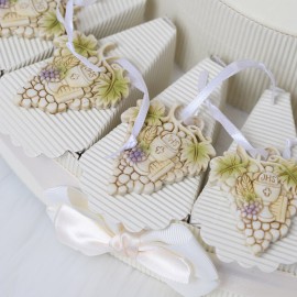 Comunione Torta Portaconfetti con Appendino Grappolo D'Uva Calice