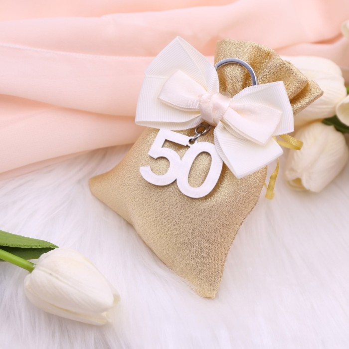 Cinquantesimo Compleanno o Anniversario Bomboniera confezionata