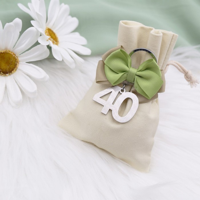Bomboniera Compleanno numero 40 Confezionata su Sacchetto