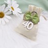 Bomboniera Compleanno numero 40 Confezionata su Sacchetto
