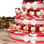 Bomboniere Laurea Mappamondo Pergamena e Cappello laurea su Torta