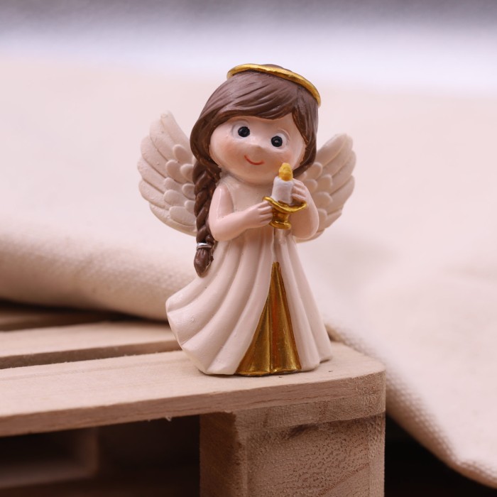 Statuina Angioletto Bimba Prima Comunione e Cresima bomboniera fai da te angelo bruno