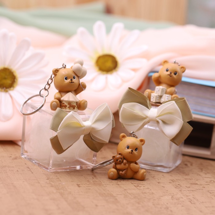 Viale Magico Bomboniere Orsetto teddy Bomboniere Battesimo e Nascita confezionate portachiavi