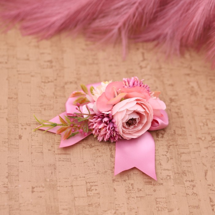 Segnaposto per Prima Comunione rosa Pick di fiori con fiocco Segnaposto per Prima Comunione rosa Pick di fiori con fiocco