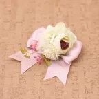Peonia avorio Segnaposto Matrimonio Pick di fiori con fiocco