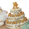 Viale Magico Bomboniere Battesimo statuina orsetto Teddy su torta portaconfetti