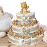 Bomboniere Battesimo portachiavi su torta portaconfetti orsetto Teddy www.vialemagico.it