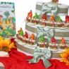 Torta Bomboniere per Battesimo a tema gnomi ed elfi viale magico bomboniere
