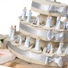 Bomboniere Matrimonio Sposi stilizzati su torta portaconfetti www.vialemagico.it
