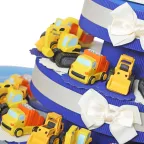Camion, gru ed escavatore Bomboniere Comunione bambino gru ed escavatore Statuine su torta