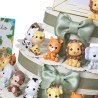 Bomboniere Battesimo Baby Safari Animali Statuine su torta dettaglio vmb bomboniere