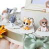 Cagnolini Bomboniere Comunione Portachiavi su Torta portaconfetti viale magico dettagli
