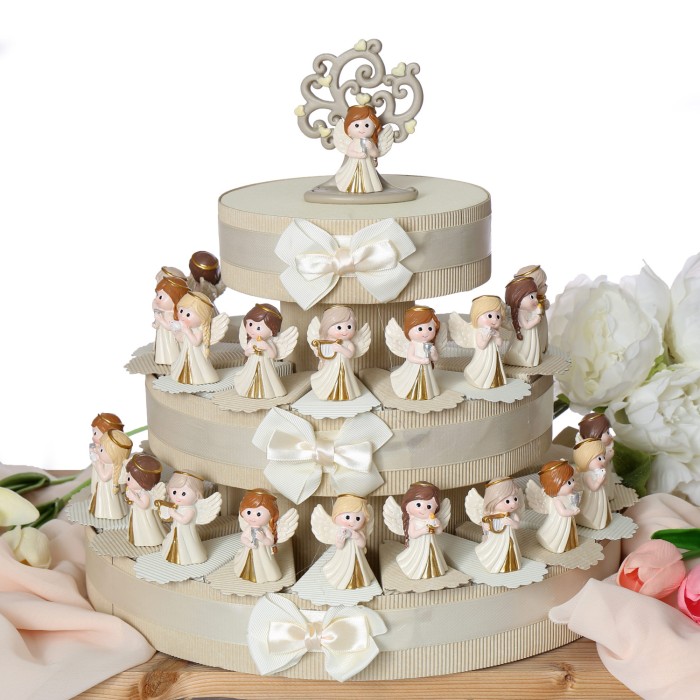 torta bomboniere Bomboniera Cresima e Prima Comunione Angelo Bimba Sacro Cuore Statuina