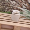 Candela profumata Bianca per Matrimonio bomboniere confezionate con fiore in ceramica