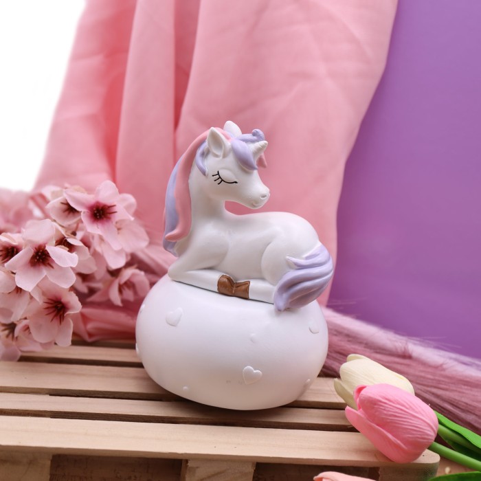 Lady Unicorno Bomboniere carillon Prima Comunione bambina