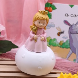 Bomboniera tema Principessa Battesimo bimba con Carillon in scatola dolce bionda viale magico bomboniere
