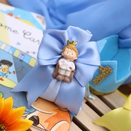 Piccolo Principe Bomboniere Battesimo Bimbo Sacchetti portaconfetti Calamite azzurro