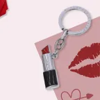 Rossetto Rosso Portachiavi bomboniera fai da te da confezionare