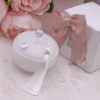 Bomboniere in cristallo con candela Confezioni per Matrimonio e Comunione bianco viale magico bomboniere