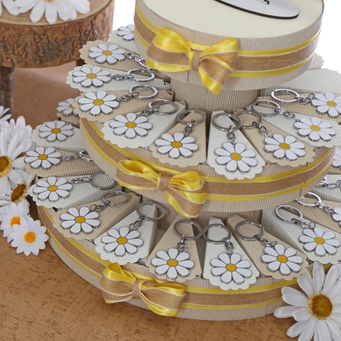 Prima Comunione torta bomboniere margheritina portachiavi vmb