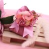 Bomboniere Confezionate per confettata di fiori malva e sfumature di rosa sacchetto
