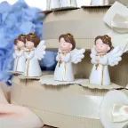 Angelo Rosario bimbo lux bomboniere comunione su portaconfetti a torta dettaglio new