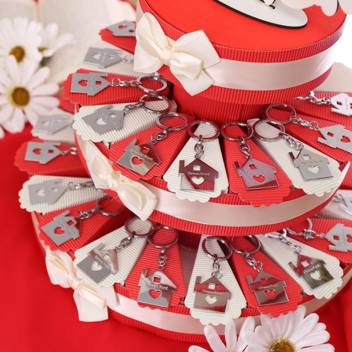 Bomboniere Laurea in Architettura e Ingegneria Edile Casetta su Torta matrimonio