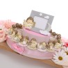Tris Statuine Angioletti Bomboniere Battesimo Con Peluche Su Torta